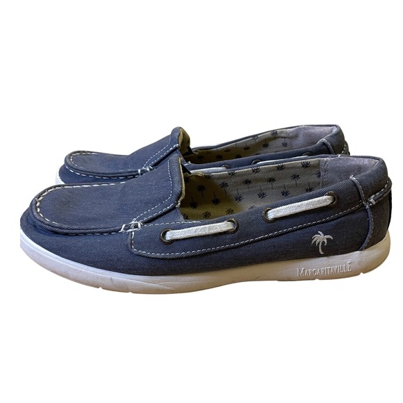 Margaritaville Tahiti Slip On Loafers Boat Shoes Blue Size US 8.5 *Needs Insoles - Picture 1 of 8